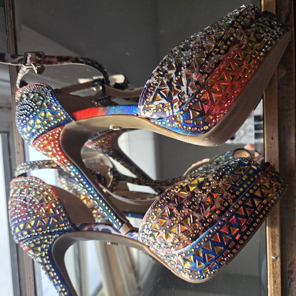 Thalia Sodi Shoes - Colorful Embellished Women's Heels